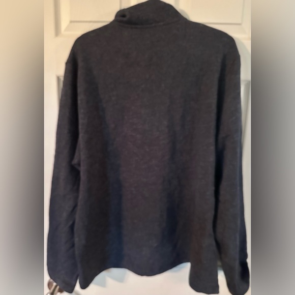 Perry Ellis Long Sleeve Textured Mesh Quarter Zip Jacket Size XL Charcoal Gray - Picture 8 of 8